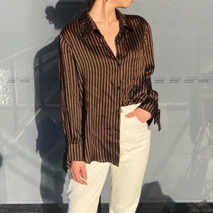 Zara | Tops | Zara Striped Shirt Size 